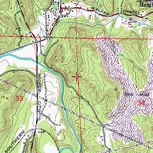 Topographic Map of Sayreton Number 2 Mine, AL