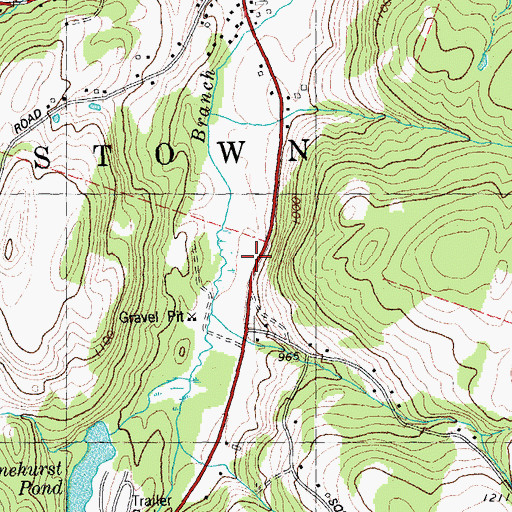 Topographic Map of Town of Williamstown, VT