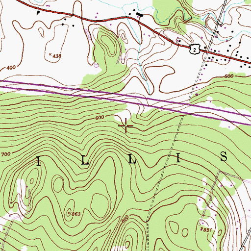 Topographic Map of Town of Williston, VT