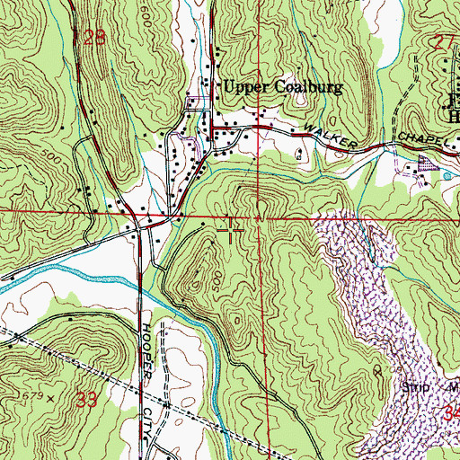 Topographic Map of Pit Twenty Mine, AL