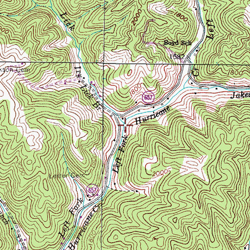 Topographic Map of Ivy Lick, VA