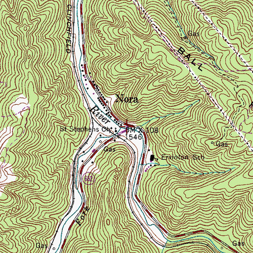 Topographic Map of McClure Creek, VA