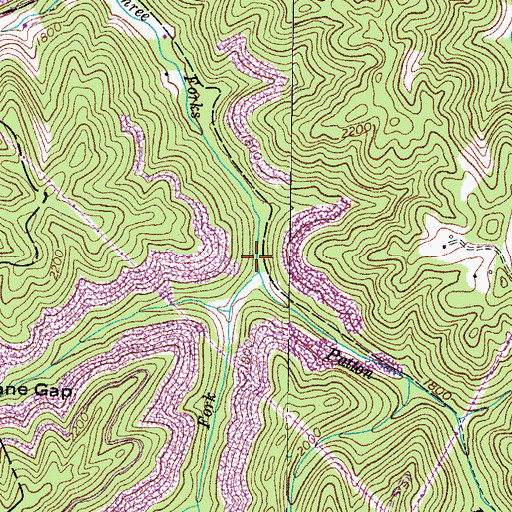 Topographic Map of Patton Branch, VA