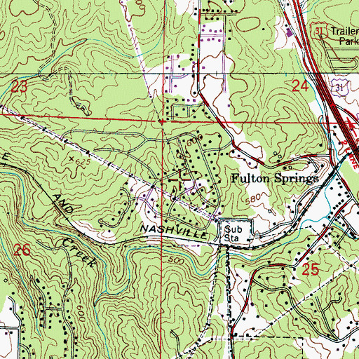 Topographic Map of Big Ten Mine, AL