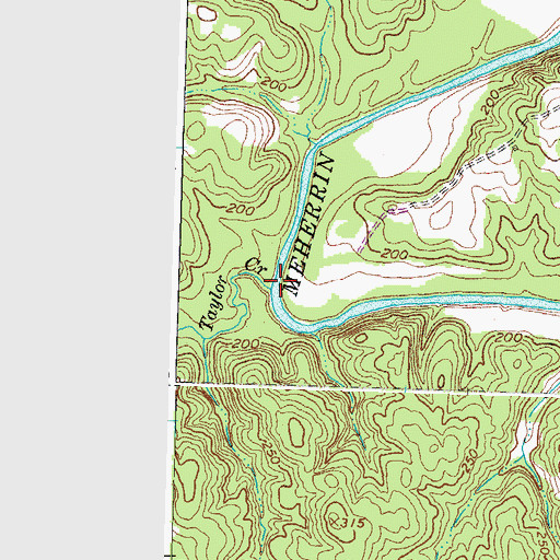 Topographic Map of Taylors Creek, VA
