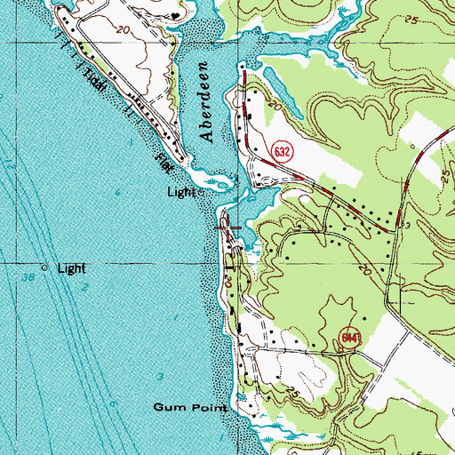 Topographic Map of Aberdeen Creek, VA