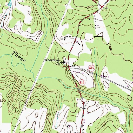 Topographic Map of Aberdour Presbyterian Church, VA