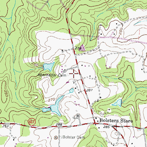 Topographic Map of Abernathy Cemetery, VA