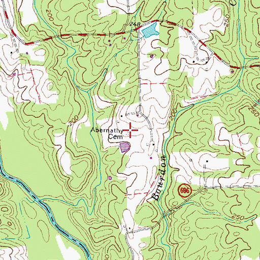 Topographic Map of Abernathy Cemetery, VA