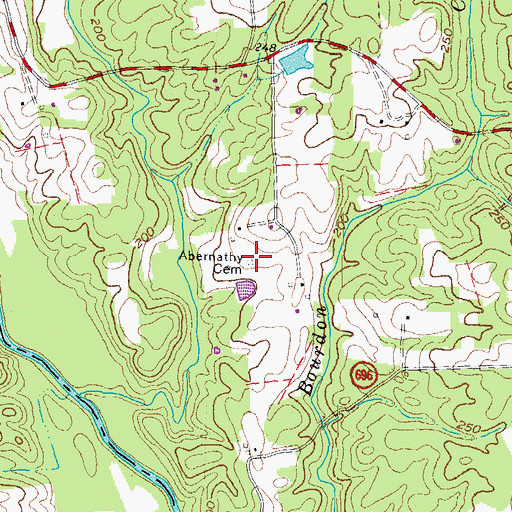 Topographic Map of Abernathy Cemetery, VA