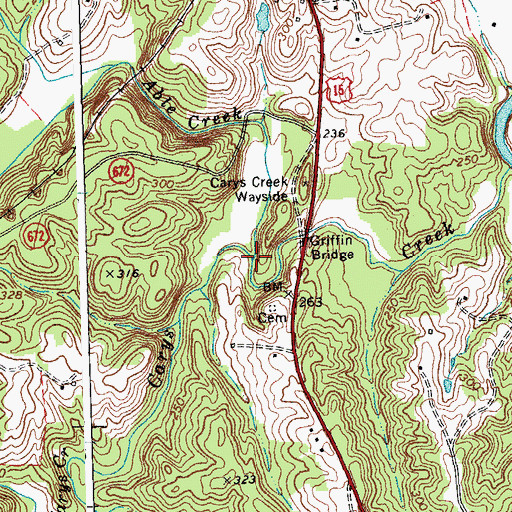 Topographic Map of Able Creek, VA