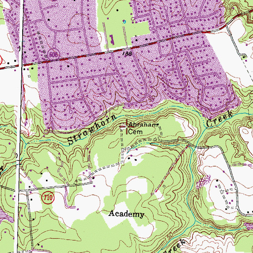 Topographic Map of Abraham Cemetery, VA