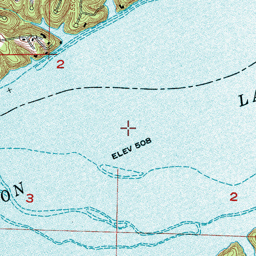 Topographic Map of Big Jump Bar (historical), AL