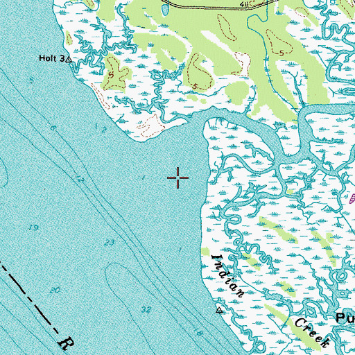 Topographic Map of Adams Creek, VA