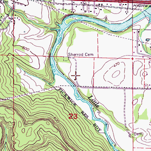 Topographic Map of Colbert County Park, AL