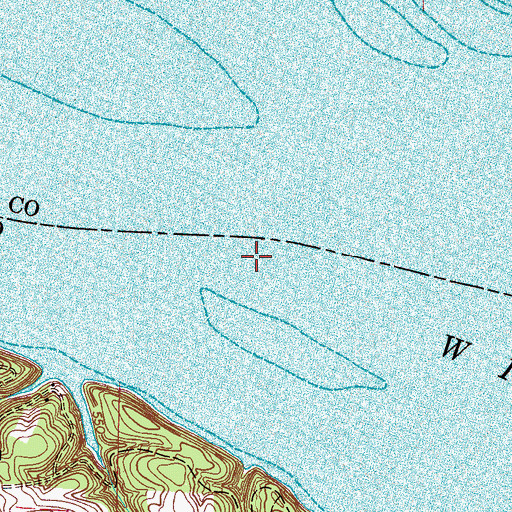 Topographic Map of Coxs Bar (historical), AL
