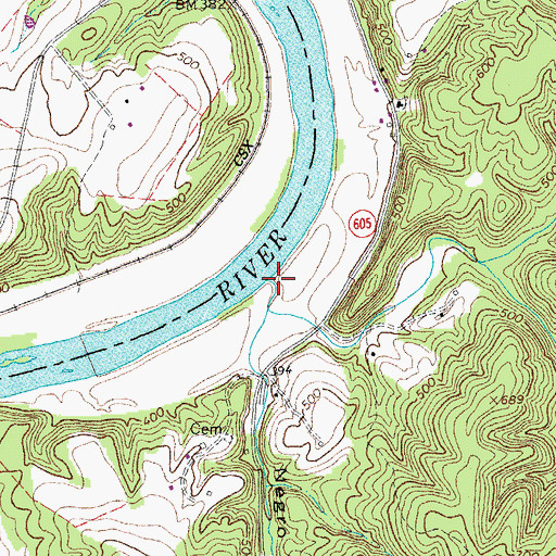 Topographic Map of Alabama Creek, VA