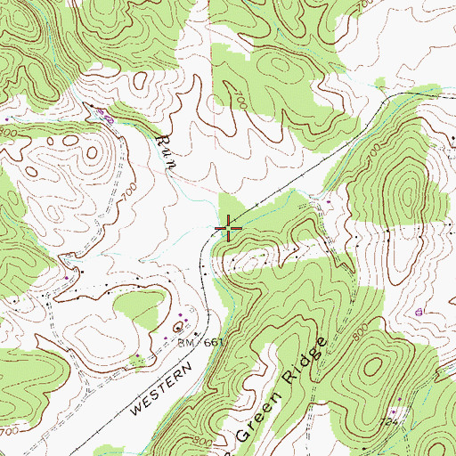 Topographic Map of Albin Run, VA