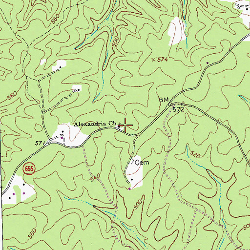 Topographic Map of Alexandria Church, VA