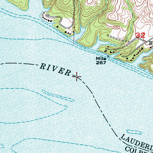 Topographic Map of Dry Bar (historical), AL