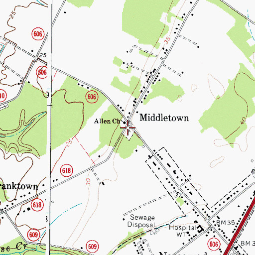 Topographic Map of Allen Church, VA