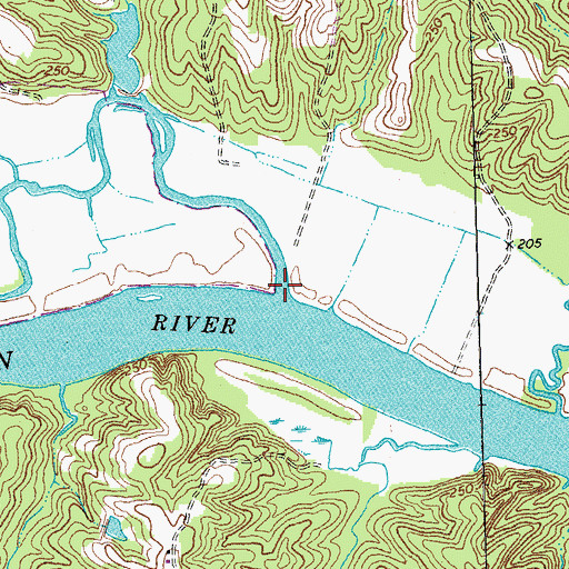 Topographic Map of Allen Creek, VA