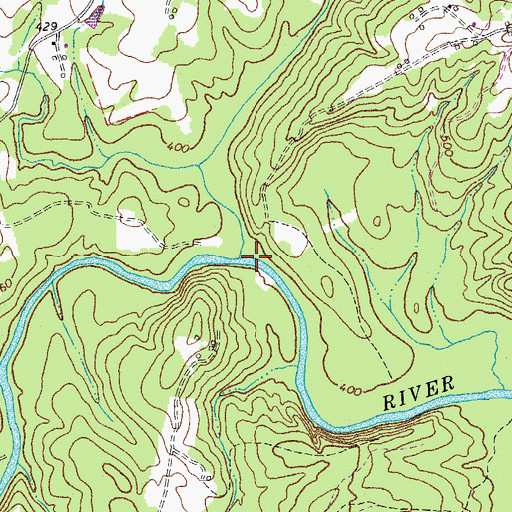 Topographic Map of Allen Creek, VA