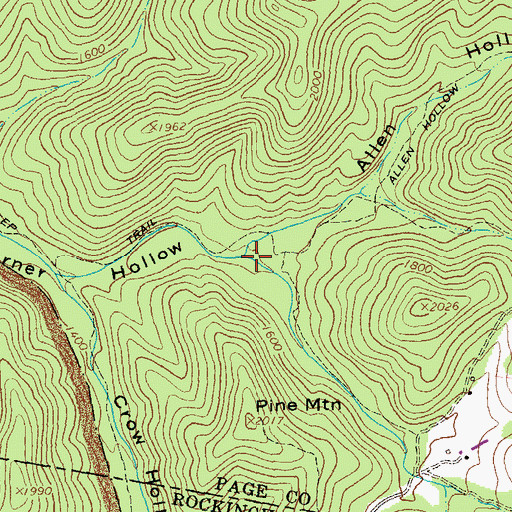 Topographic Map of Allen Hollow, VA