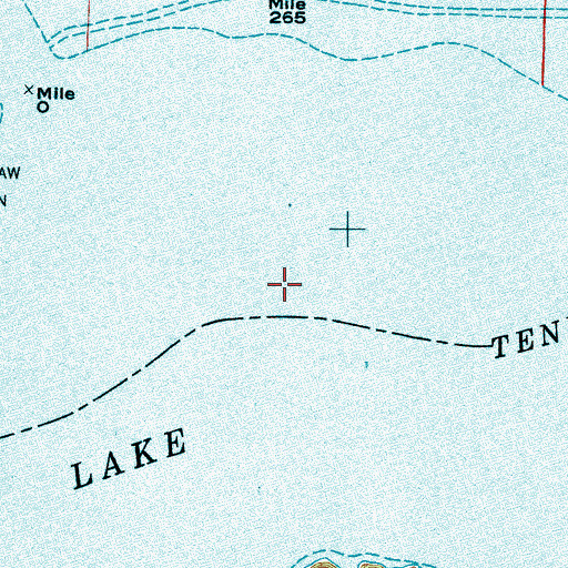 Topographic Map of Galloping Waters (historical), AL