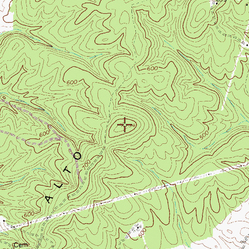 Topographic Map of Mount Alto, VA