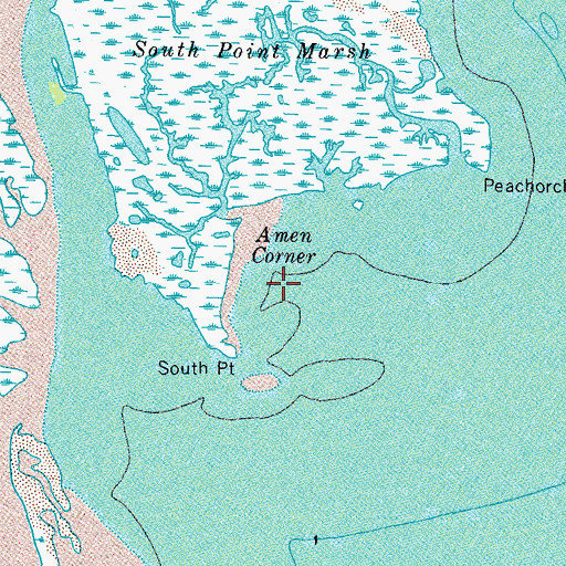 Topographic Map of Amen Corner, VA