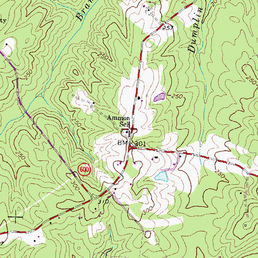 Topographic Map of Ammon School, VA