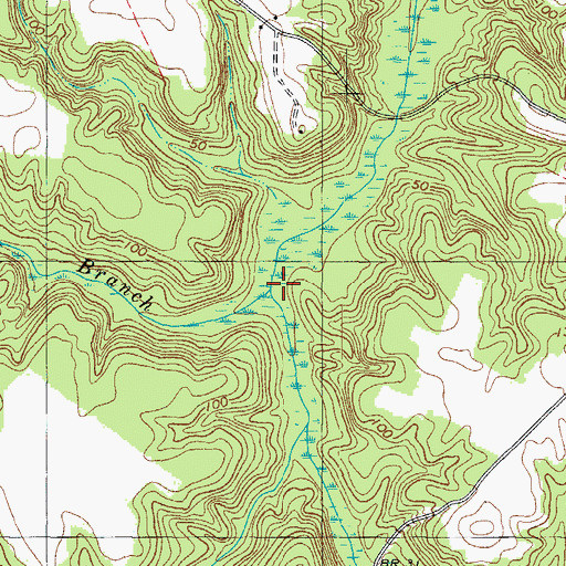 Topographic Map of Antioch Branch, VA