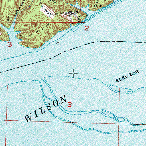 Topographic Map of Little Jump Bar (historical), AL
