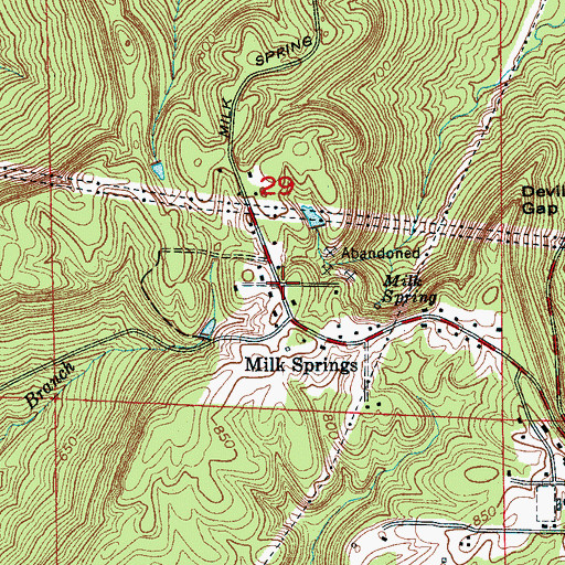 Topographic Map of Pine Bluff Estates, AL