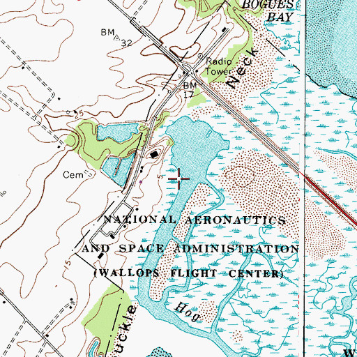 Topographic Map of Arbuckle Neck, VA