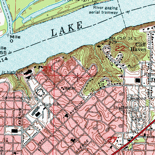 Topographic Map of River Oaks, AL