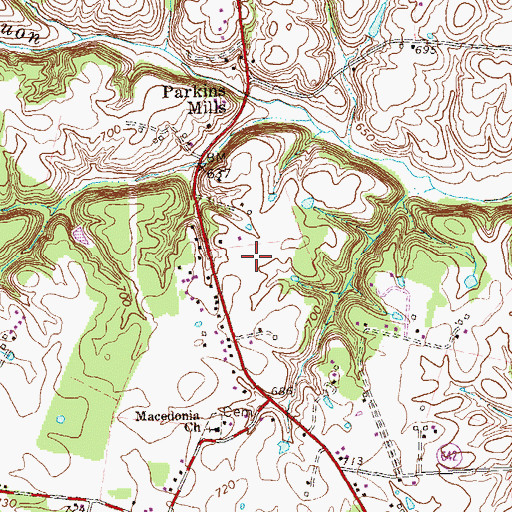 Topographic Map of Armel Elementary School, VA