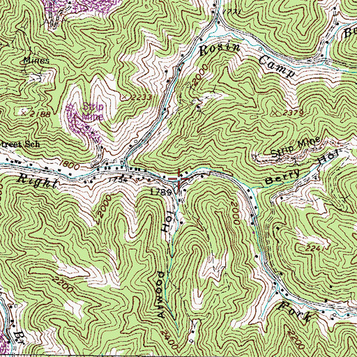 Topographic Map of Arwood Hollow, VA