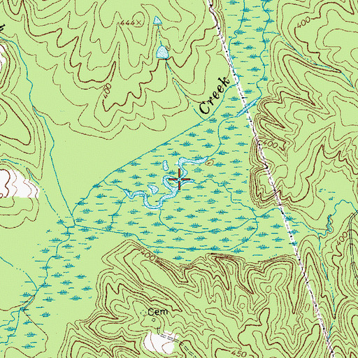 Topographic Map of Ash Camp Creek, VA