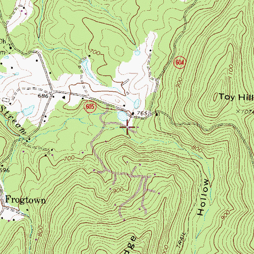 Topographic Map of Ashby Hollow, VA