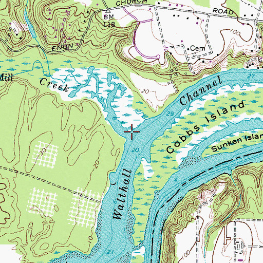 Topographic Map of Ashton Creek, VA