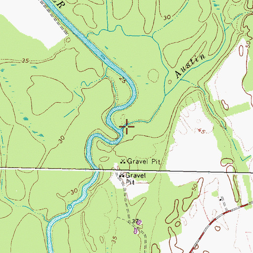 Topographic Map of Austin Branch, VA
