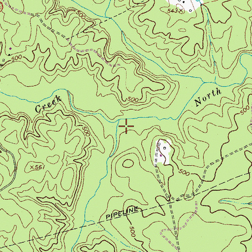 Topographic Map of Austin Creek, VA