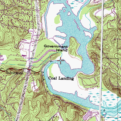 Topographic Map of Austin Run, VA