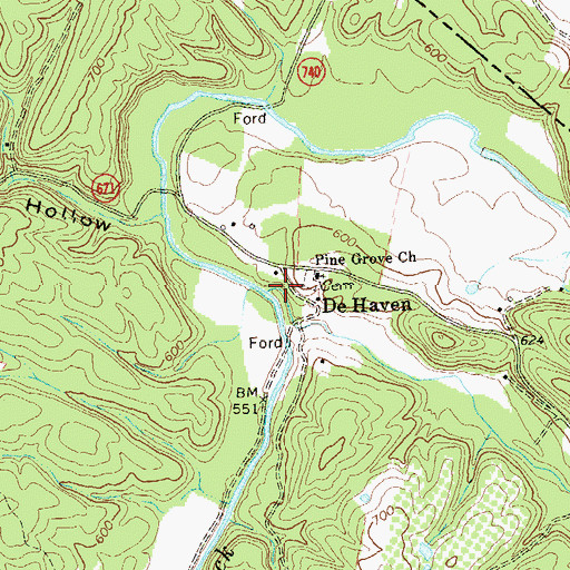 Topographic Map of Babbs Run, VA
