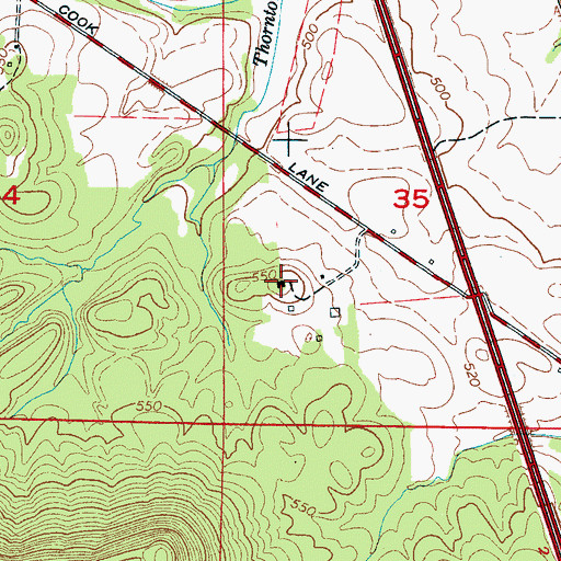 Topographic Map of Belle Mont, AL