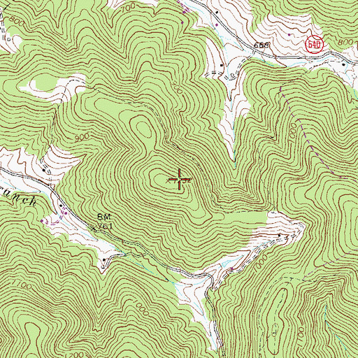 Topographic Map of Babgy Memorial Church, VA