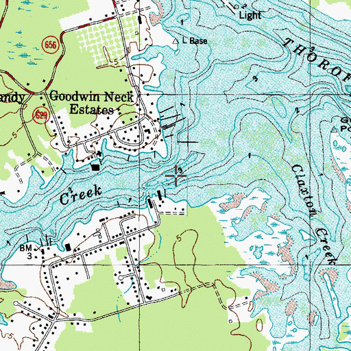 Topographic Map of Back Creek, VA