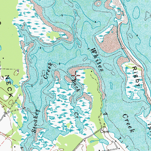 Topographic Map of Back Creek, VA